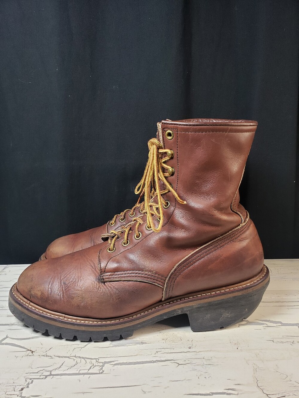 Red Wing 'Non-Steel Toe' Vintage Logger Boots, style 618 - Men's size 12 D - Picture 4 of 16